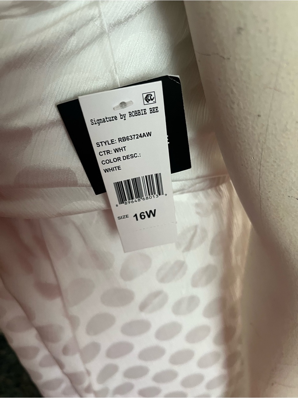 Robbie Bee White Polka Dot Halter Maxi Dress - Picture 2 of 8